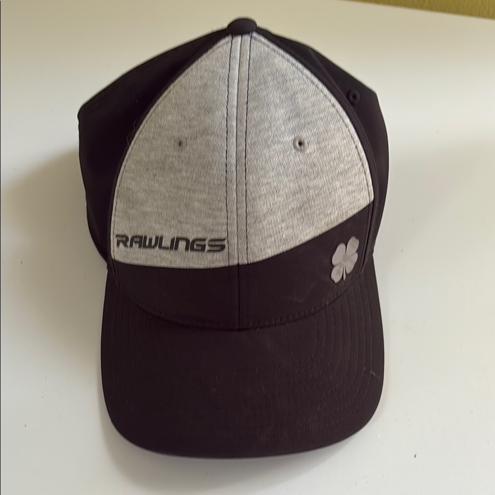 Black Clover Rawlings Black Poly SnapBack Baseball Cap One Size - Picture 1 of 8